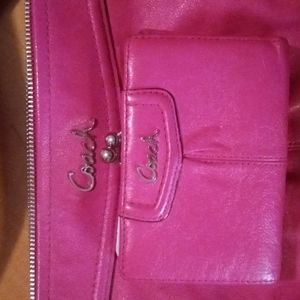 Hot pink Coach purse/wallet